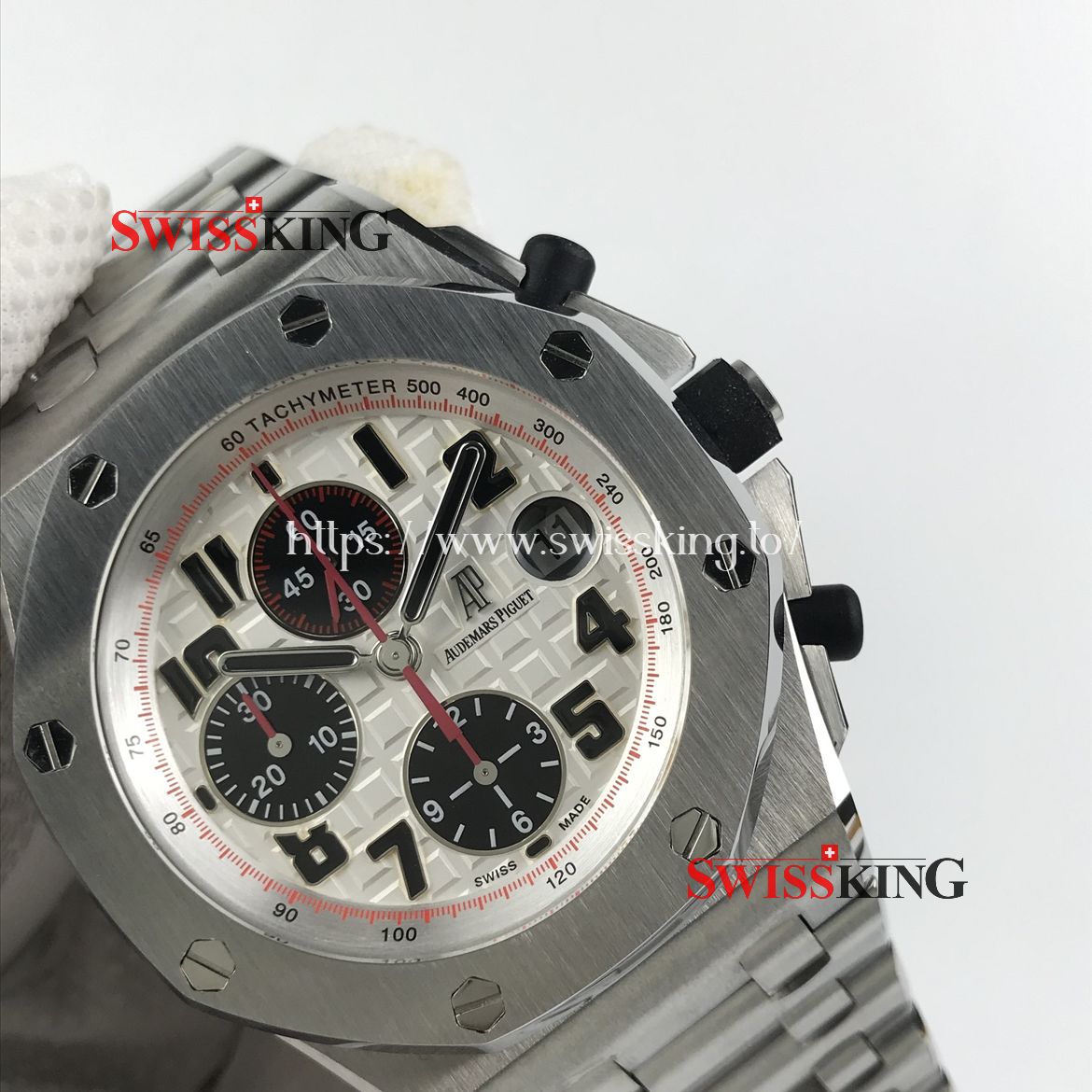 AUDEMARS PIGUET ROYAL OAK OFFSHORE SILVER THEME STAINLESS STEEL BRACELET