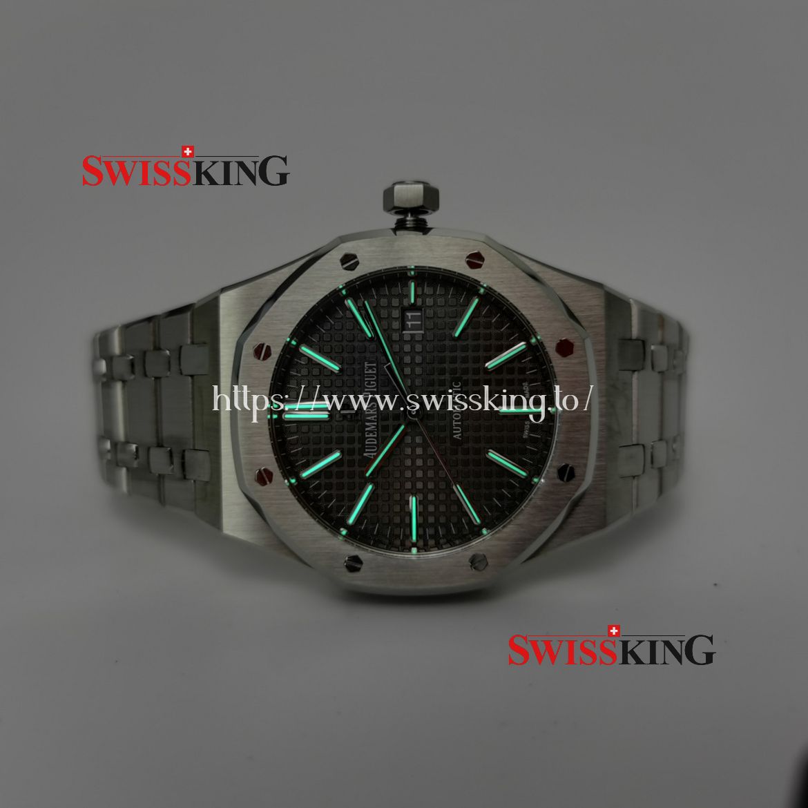 AUDEMARS PIGUET ROYAL OAK 15400 STAINLESS STEEL 41MM GREY RUTHENIUM-TONED DIAL