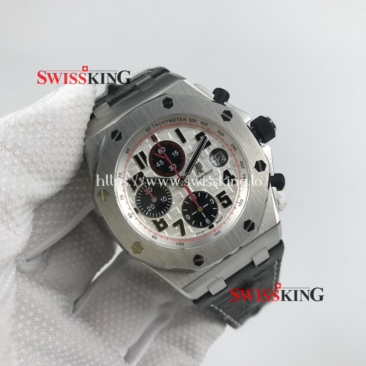 AUDEMARS PIGUET ROYAL OAK OFFSHORE 26170 PANDA - BLACK LEATHER STRAP