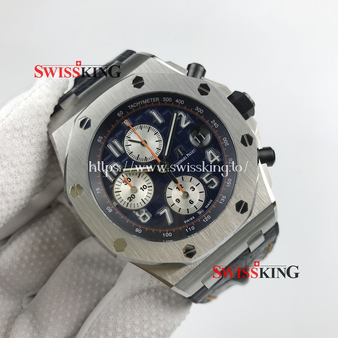 AUDEMARS PIGUET ROYAL OAK OFFSHORE 26470 BLUE THEME - BLUE LEATHER STRAP