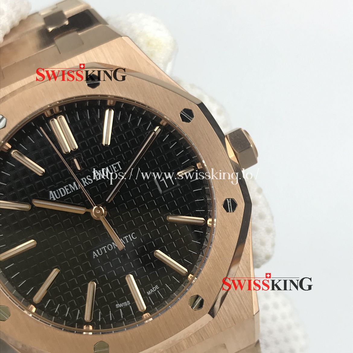 AUDEMARS PIGUET ROYAL OAK 15400 CARAT PINK GOLD 41MM BLACK DIAL