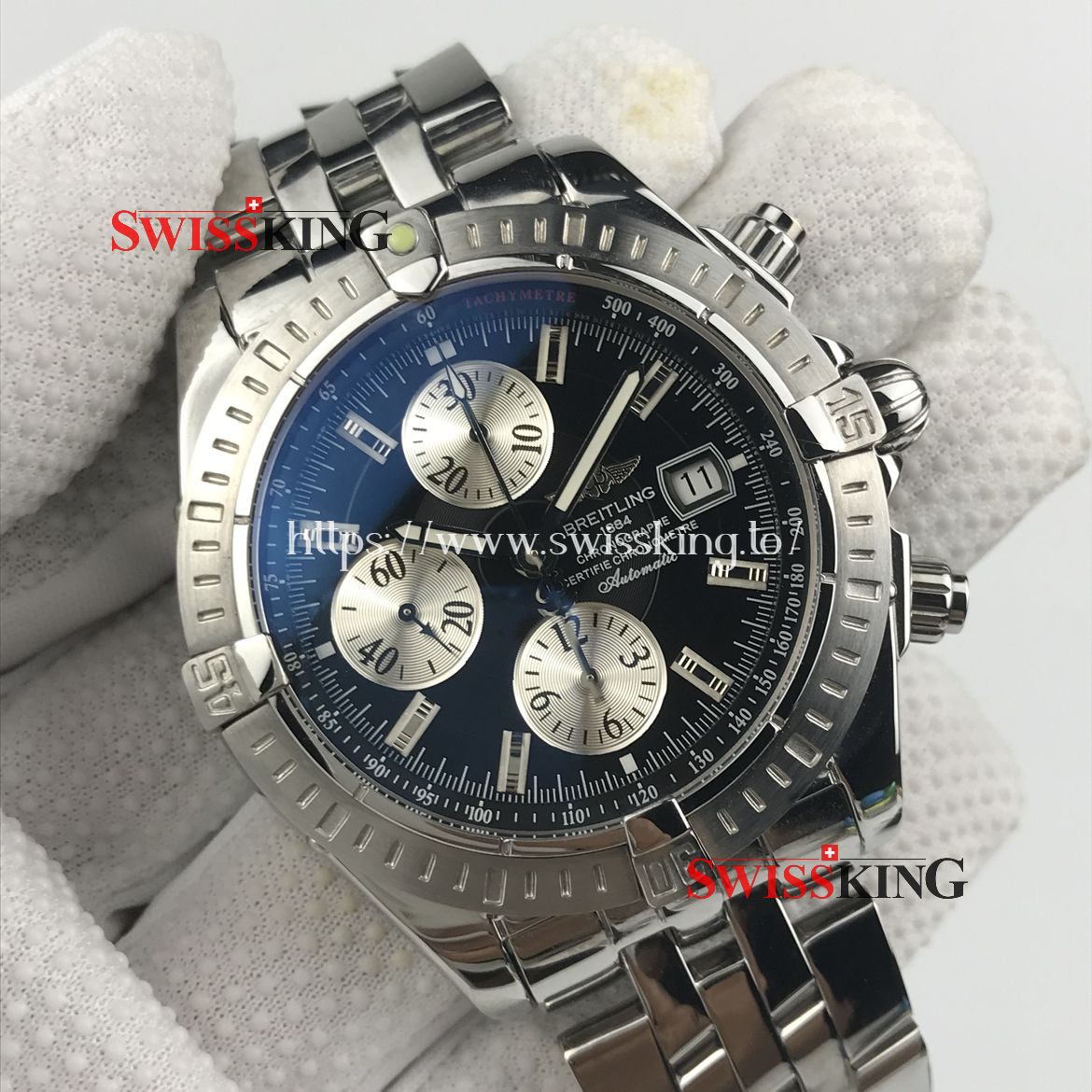 BREITLING CHRONOMAT EVOLUTION A13356 BLACK/WHITE DIAL