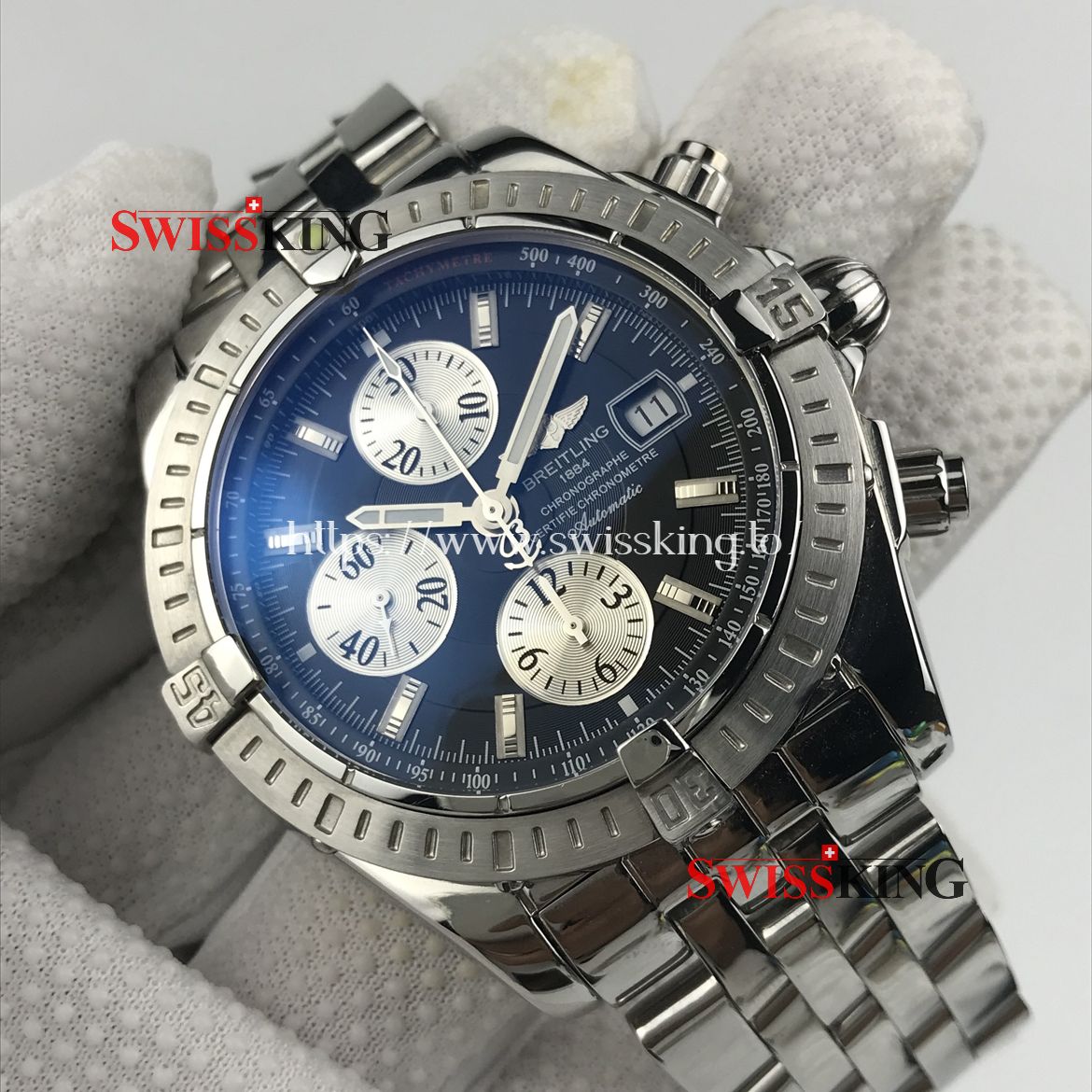 BREITLING CHRONOMAT EVOLUTION A13356 BLACK/WHITE DIAL