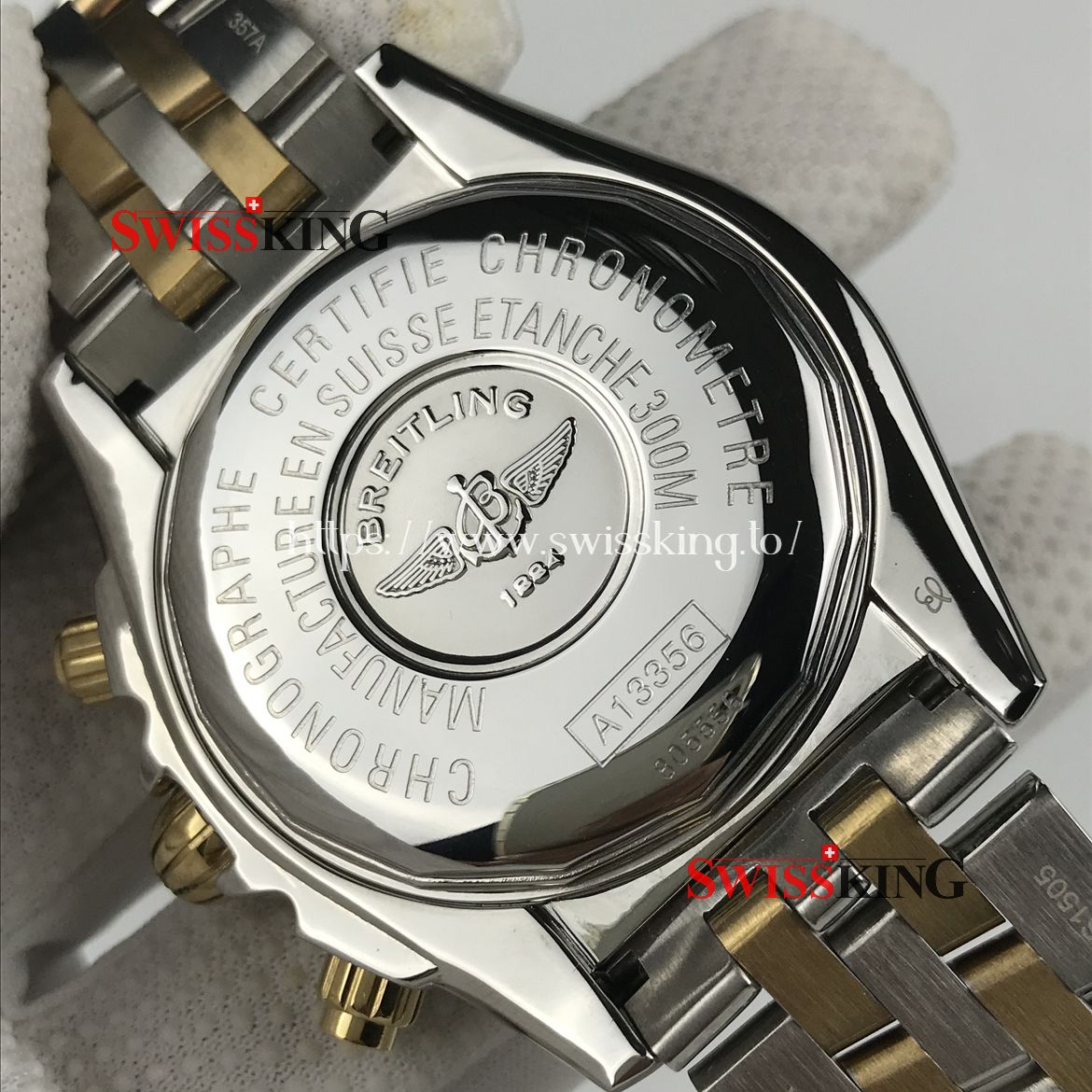 BREITLING CHRONOMAT EVOLUTION B13356 BLUE/GOLD DIAL