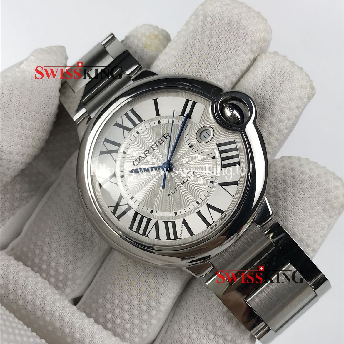 CARTIER BALLON MENS SWISS AUTOMATIC - STAINLESS STEEL BRACELET