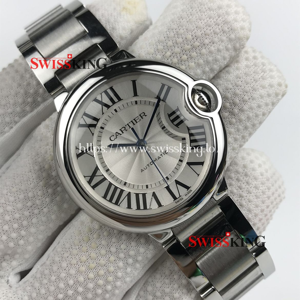 CARTIER BALLON MID SIZE SWISS AUTOMATIC - STAINLESS STEEL BRACELET