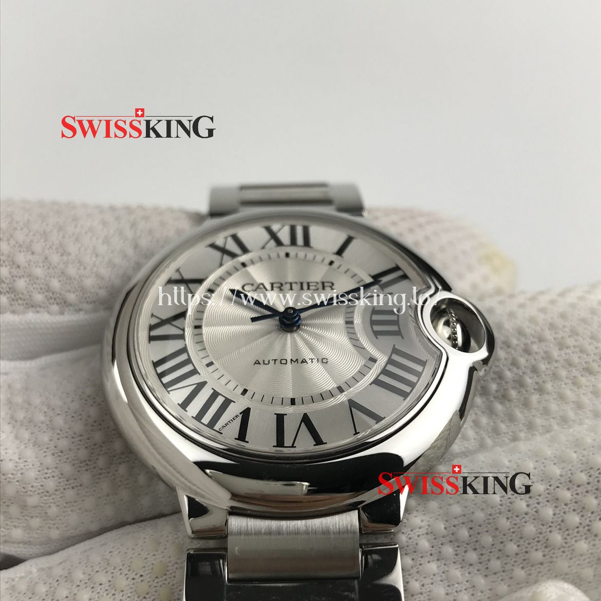 CARTIER BALLON MID SIZE SWISS AUTOMATIC - STAINLESS STEEL BRACELET