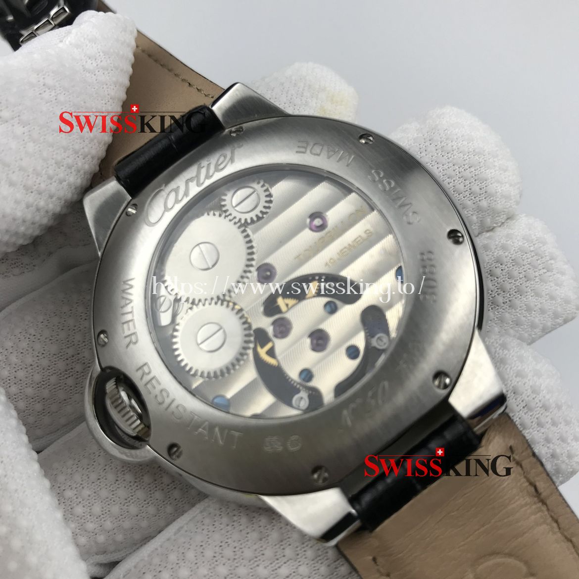 CARTIER BALLON BLEU FLYING TOURBILLON EXTRA LARGE DIAMOND BEZEL WHITE DIAL