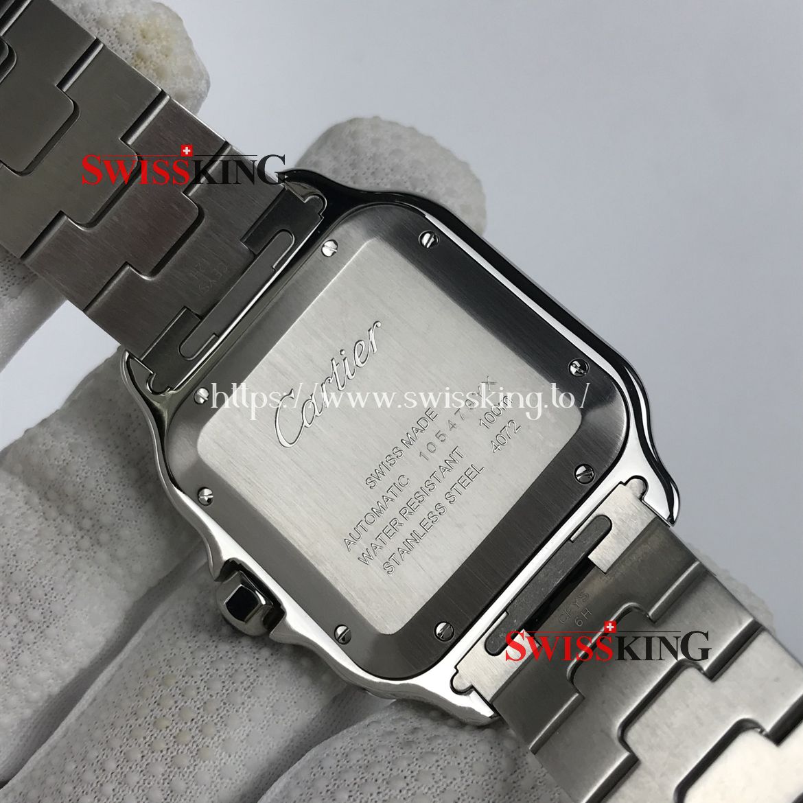 CARTIER SANTOS LARGE MEN'S 39.8MM SILVER OPALINE