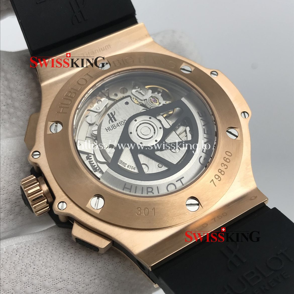 HUBLOT BIG BANG ROSE GOLD 44MM SWISS AUTOMATIC BLACK DIAL