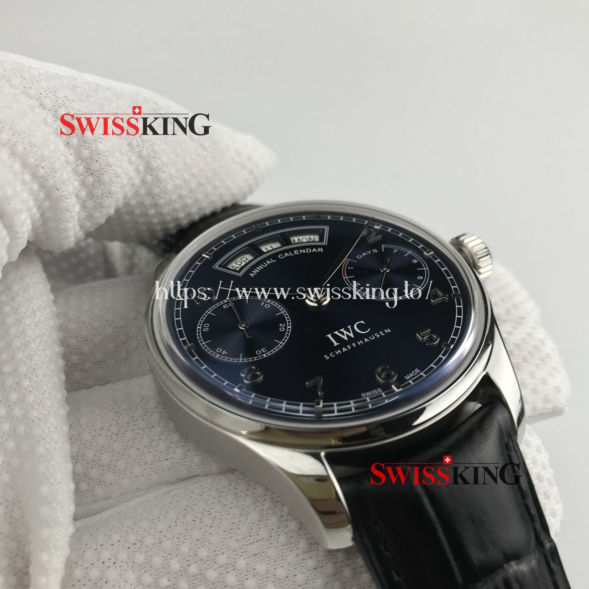 IWC PORTUGIESER ANNUAL CALENDAR IW503502 BLUE DIAL