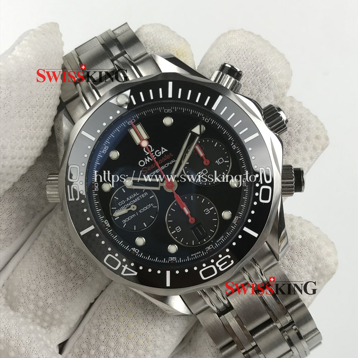 OMEGA SEAMASTER DIVER 300M CO-AXIAL CHRONOGRAPH 44MM BLACK DIAL