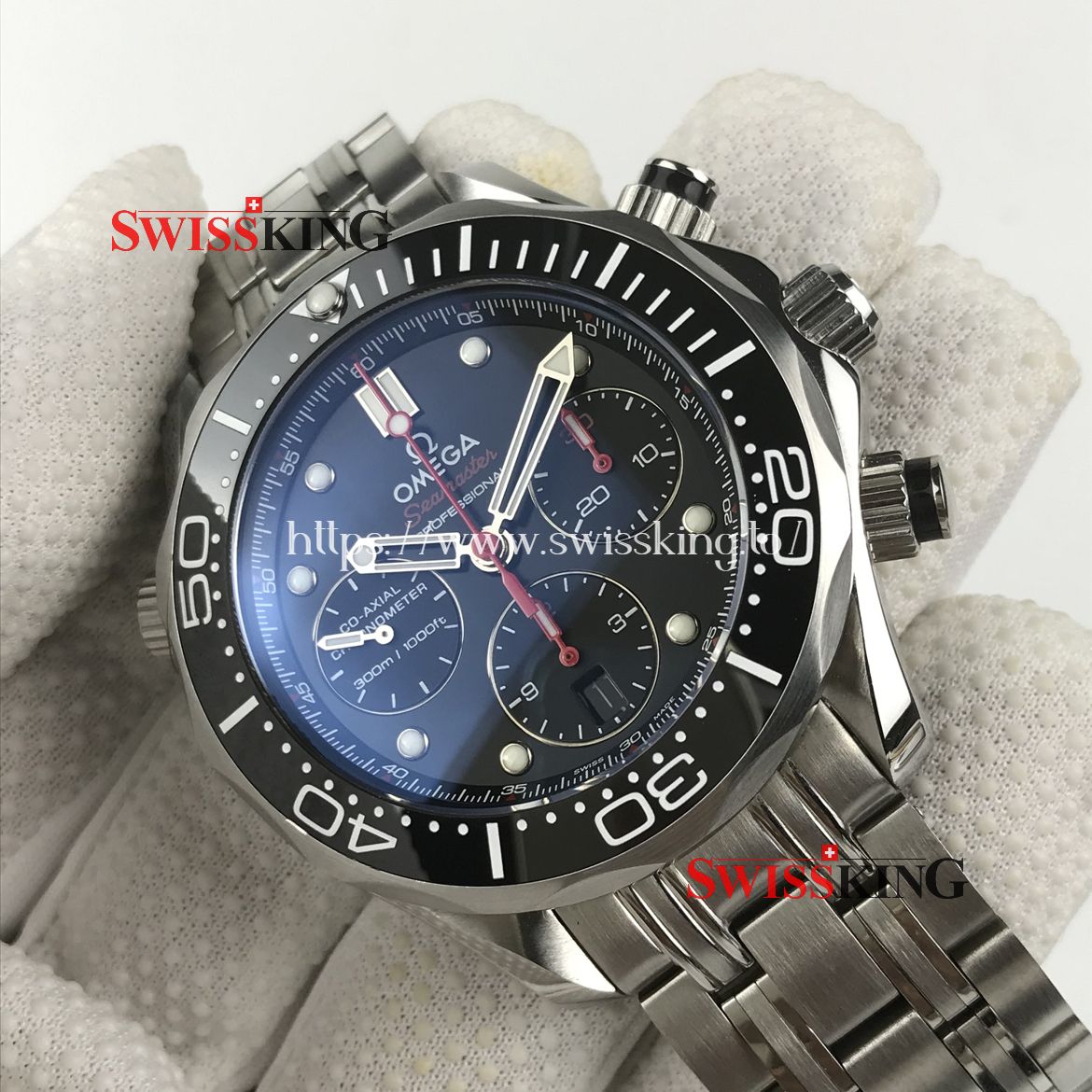 OMEGA SEAMASTER DIVER 300M CO-AXIAL CHRONOGRAPH 44MM BLACK DIAL