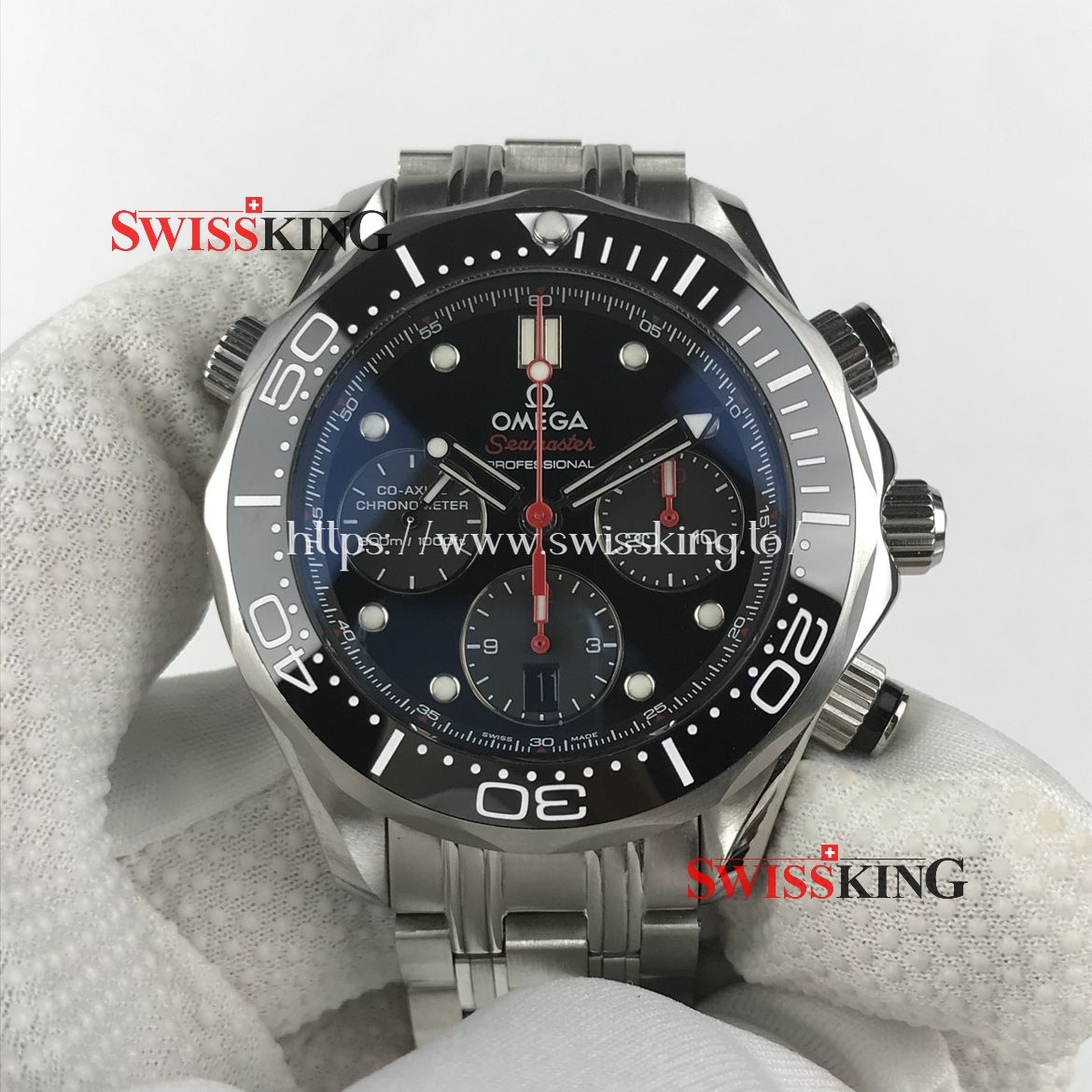 OMEGA SEAMASTER DIVER 300M CO-AXIAL CHRONOGRAPH 44MM BLACK DIAL