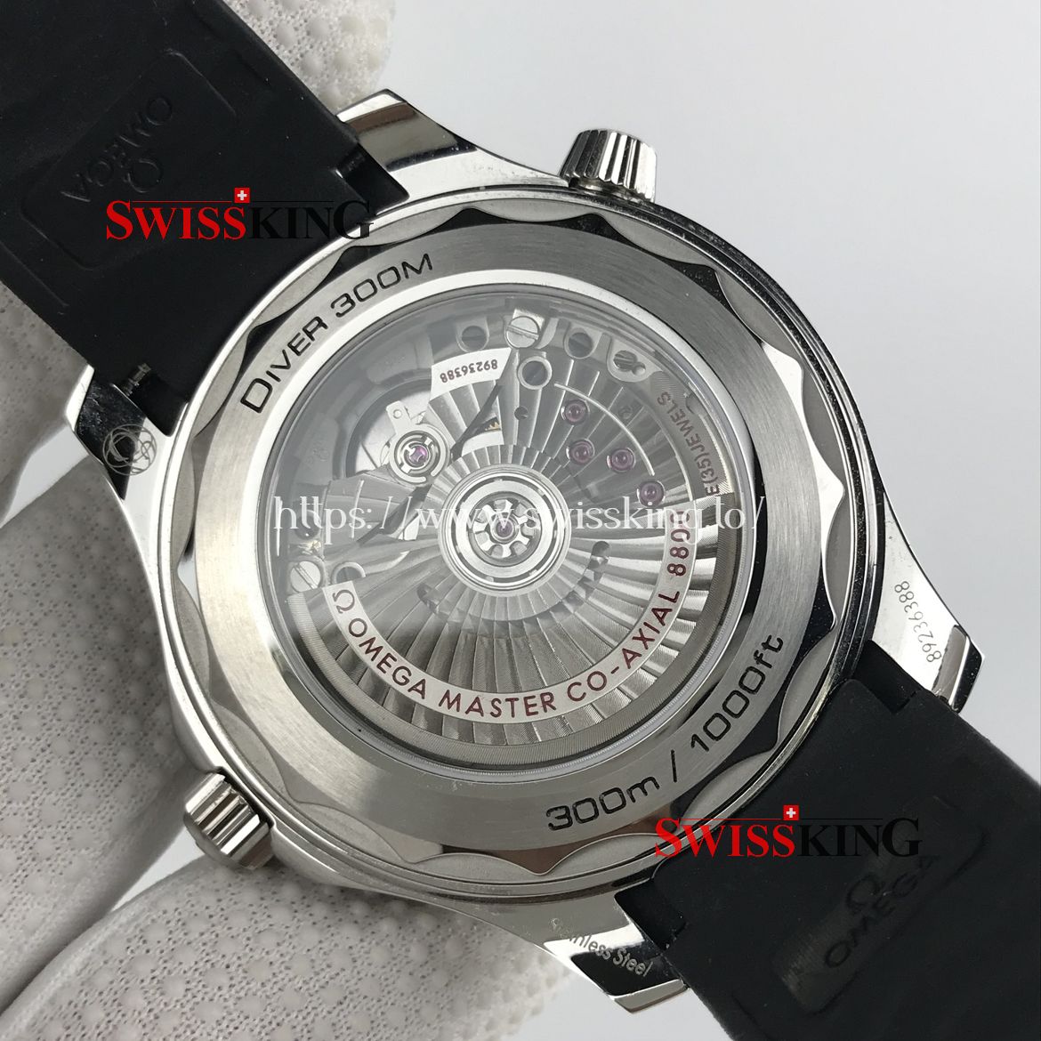 OMEGA SEAMASTER DIVER 300M WHITE DIAL RUBBER STRAP