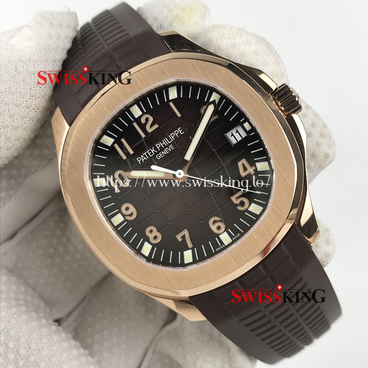 PATEK PHILIPPE AQUANAUT 5167 40MM ROSE GOLD BROWN DIAL