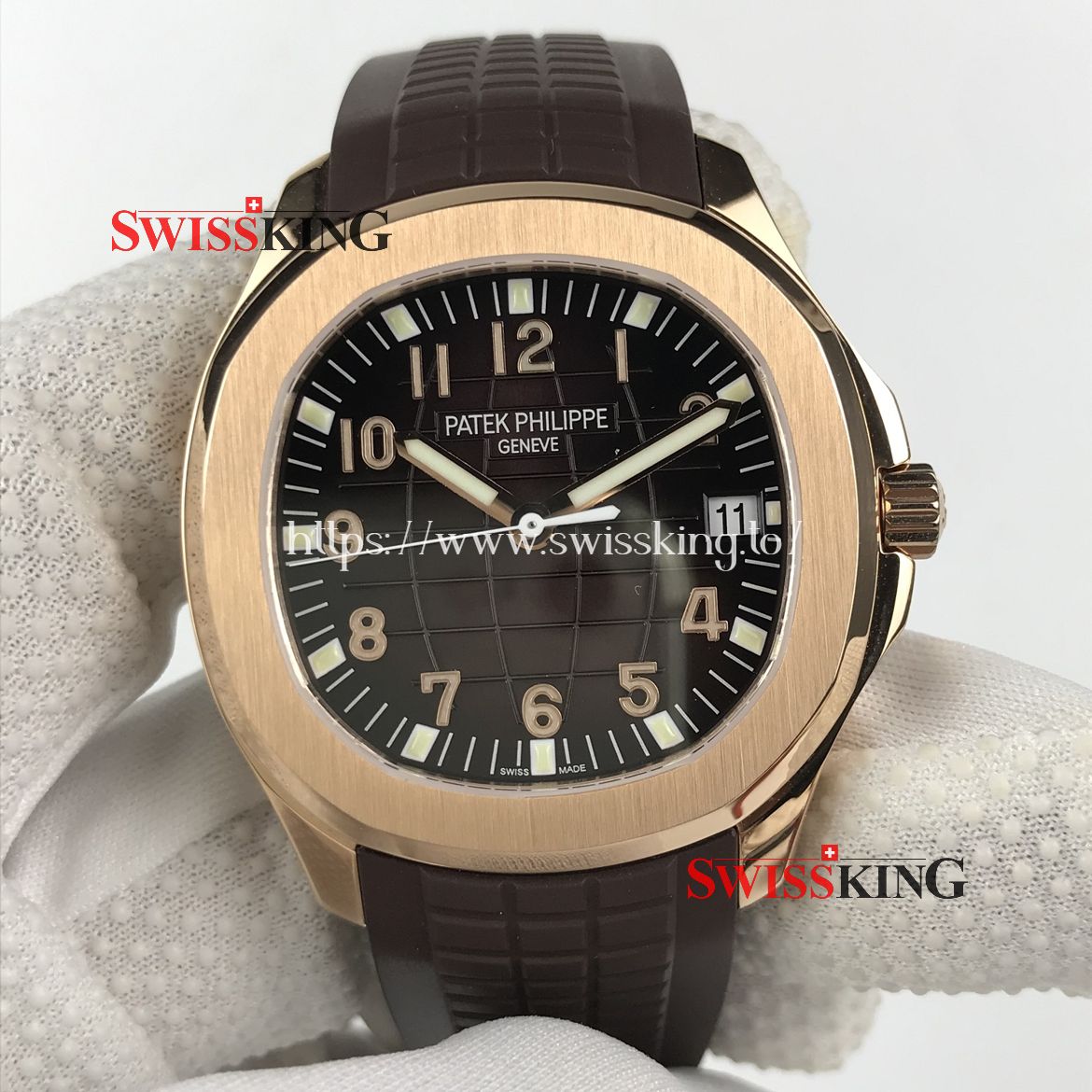PATEK PHILIPPE AQUANAUT 5167 40MM ROSE GOLD BROWN DIAL