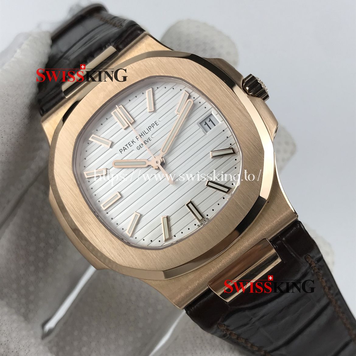 PATEK PHILIPPE NAUTILUS 5711 40MM SILVER WHITE DIAL ROSE GOLD