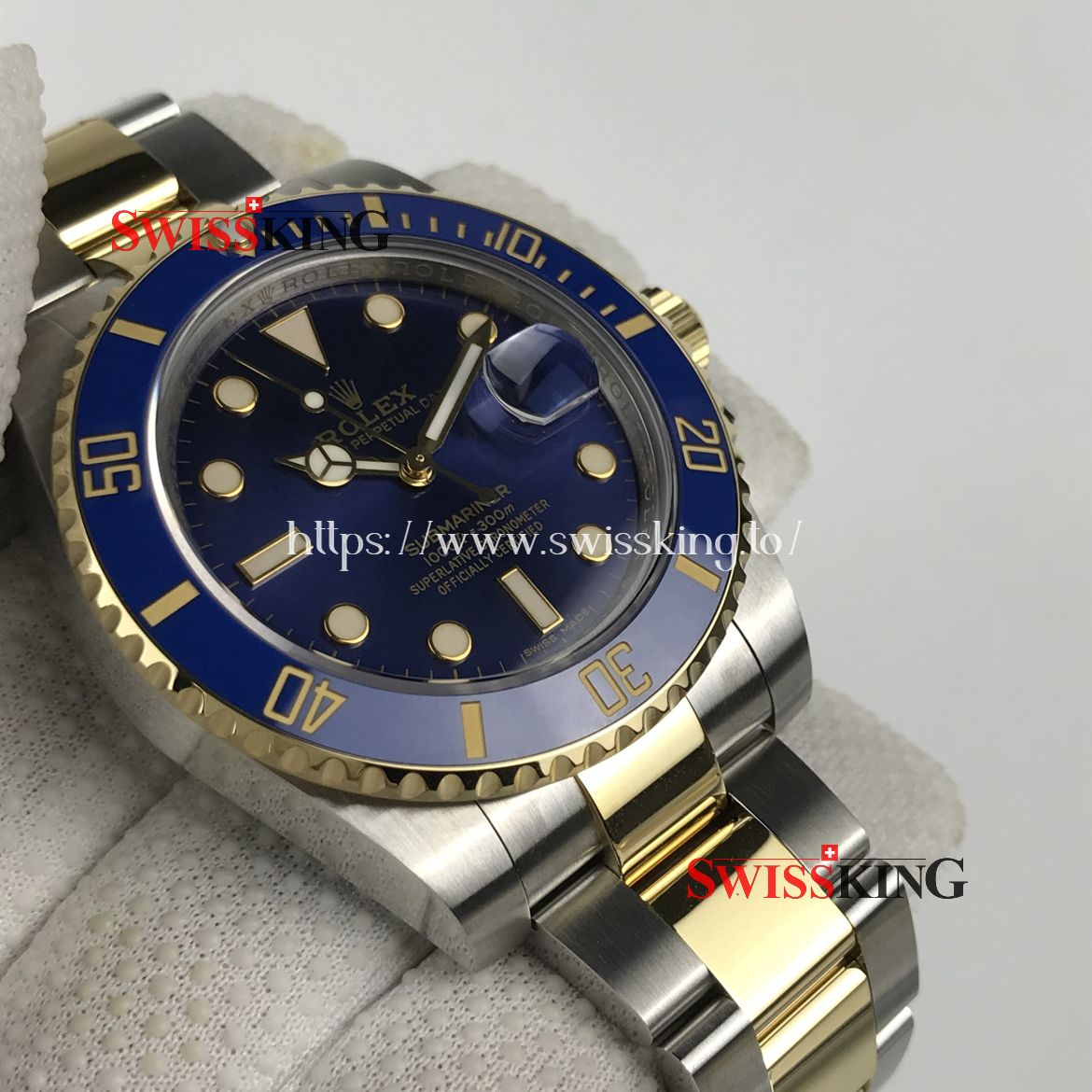 ROLEX SUBMARINER 116613LB 2 TONE CERAMIC BEZEL BLUE DIAL