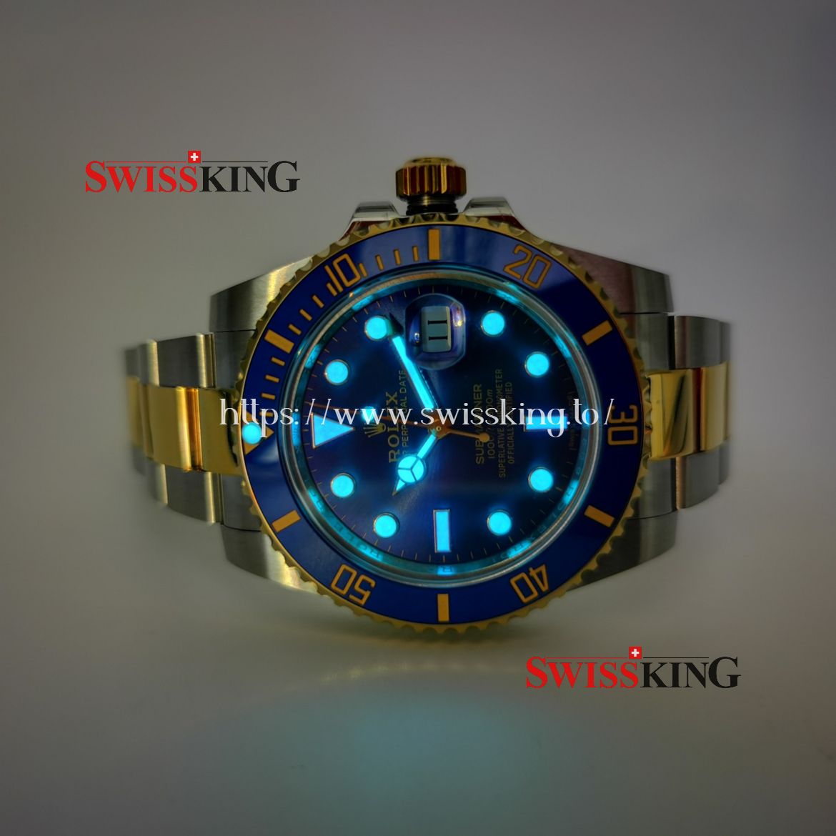 ROLEX SUBMARINER 116613LB 2 TONE CERAMIC BEZEL BLUE DIAL