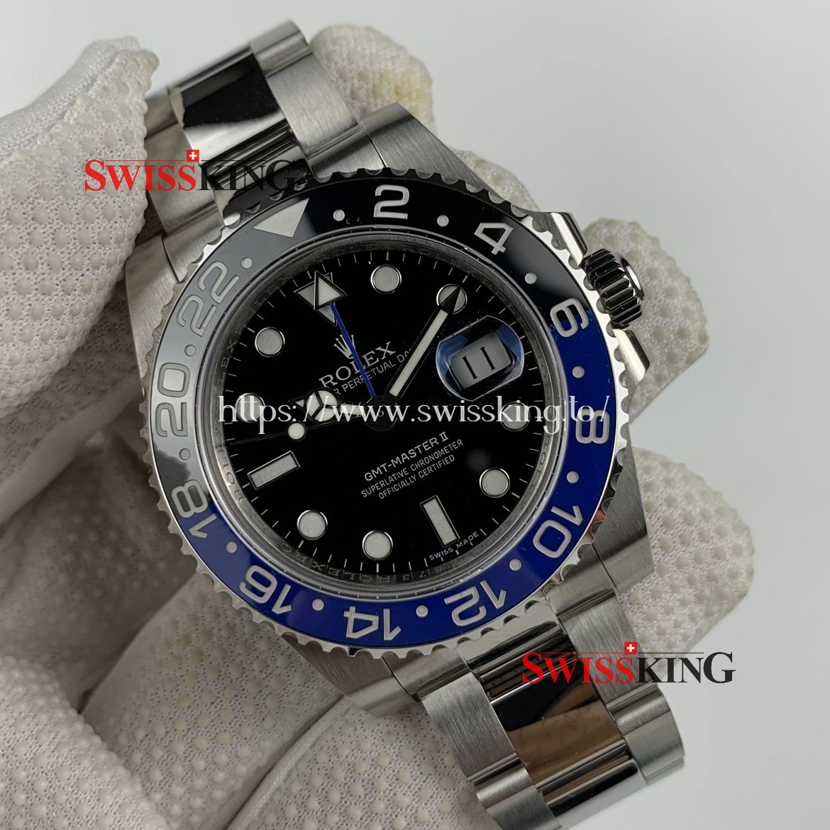 ROLEX BATMAN GMT MASTER II 116710BLNR BLACK & BLUE CERAMIC BEZEL