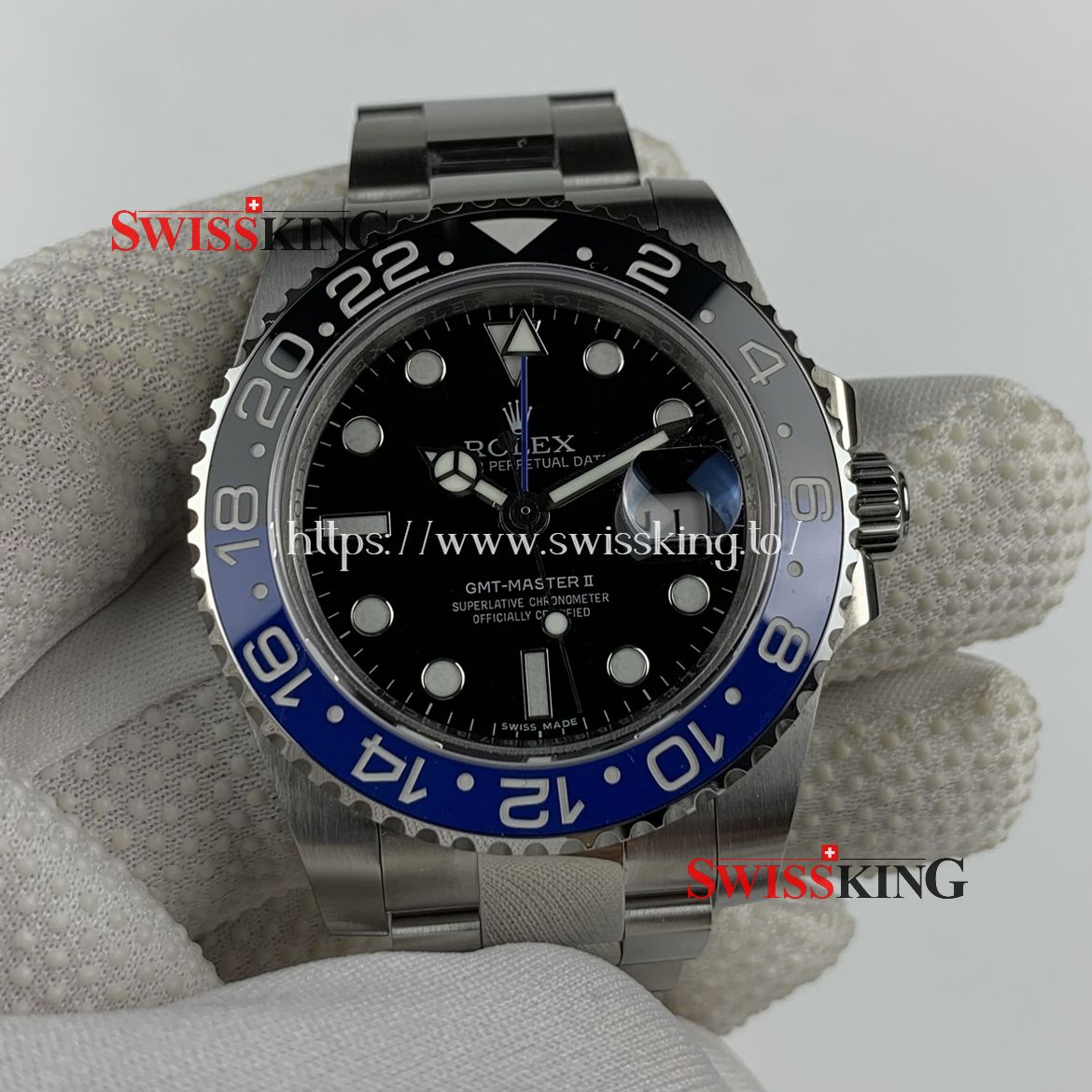 ROLEX BATMAN GMT MASTER II 116710BLNR BLACK & BLUE CERAMIC BEZEL