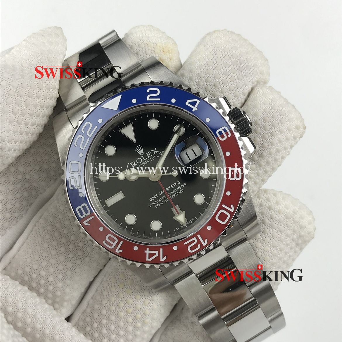 ROLEX PEPSI GMT MASTER II 116719 RED & BLUE CERAMIC BEZEL