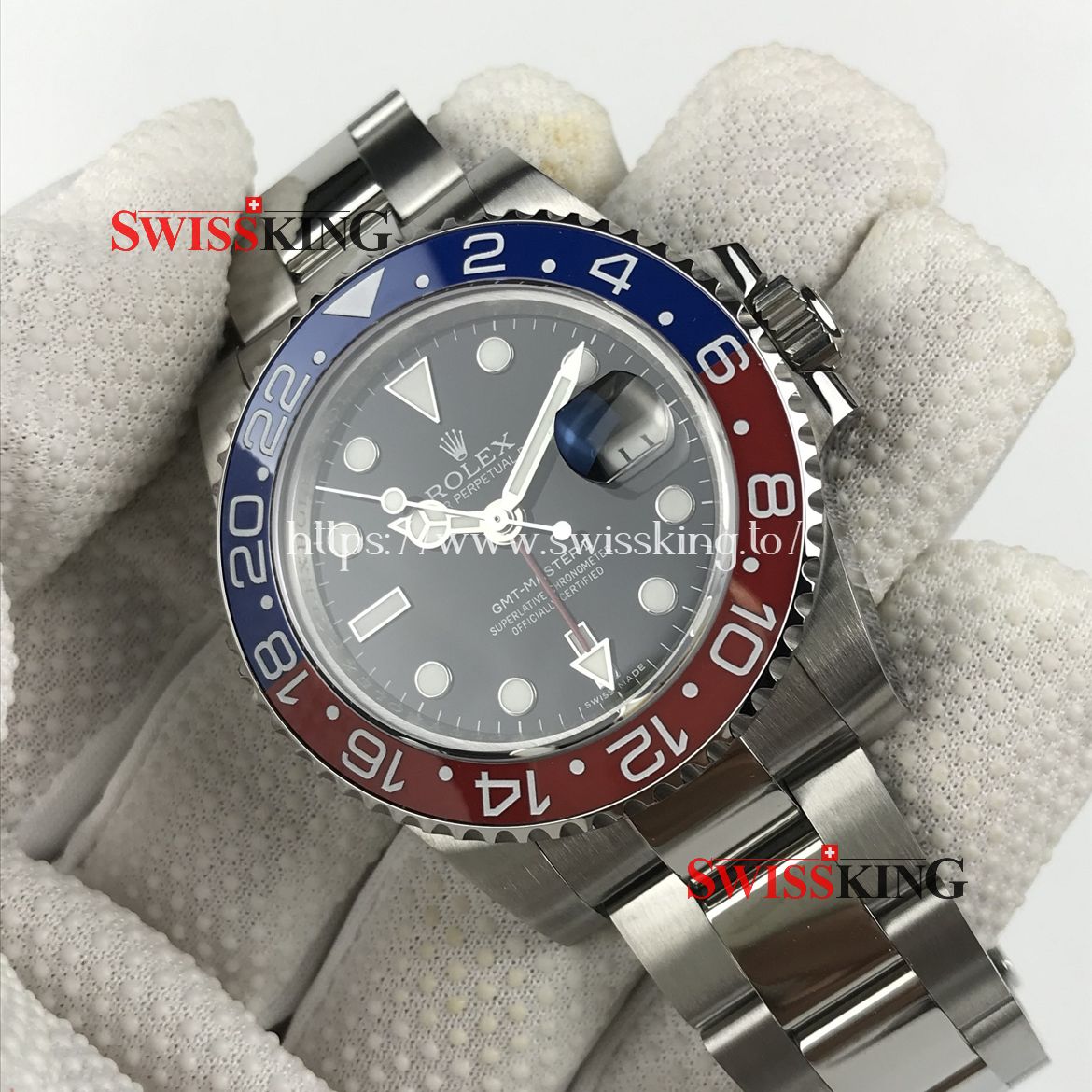 ROLEX PEPSI GMT MASTER II 116719 RED & BLUE CERAMIC BEZEL
