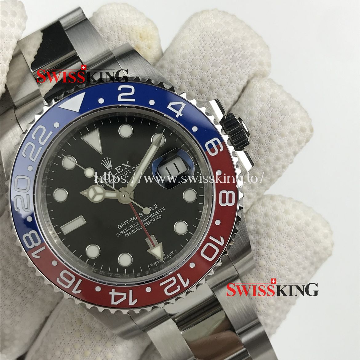 ROLEX PEPSI GMT MASTER II 116719 RED & BLUE CERAMIC BEZEL
