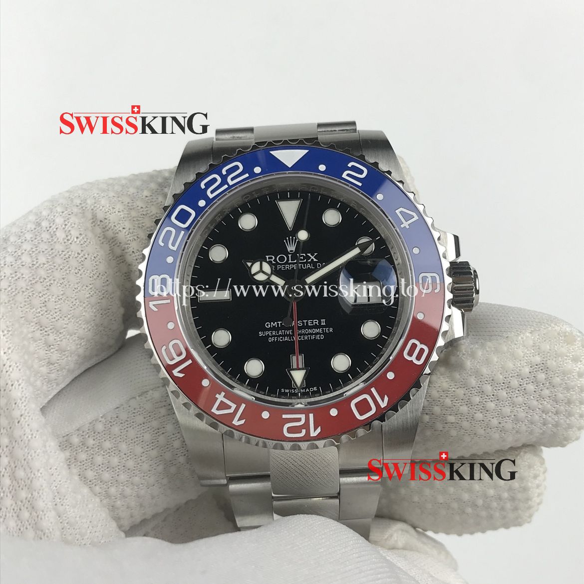 ROLEX PEPSI GMT MASTER II 116719 RED & BLUE CERAMIC BEZEL