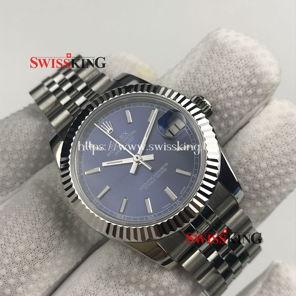ROLEX DATEJUST 178274 FLUTED BEZEL BLUE DIAL