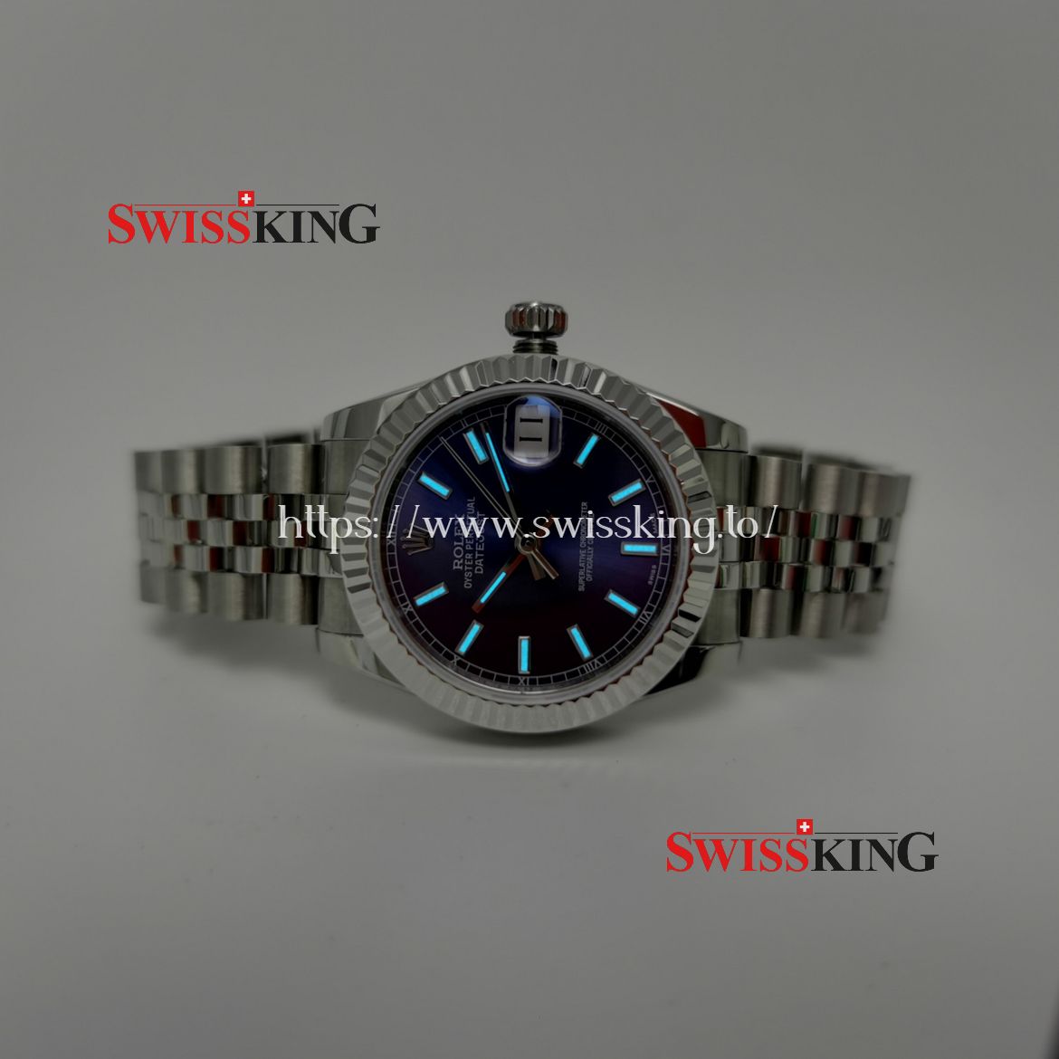 ROLEX DATEJUST 178274 FLUTED BEZEL BLUE DIAL