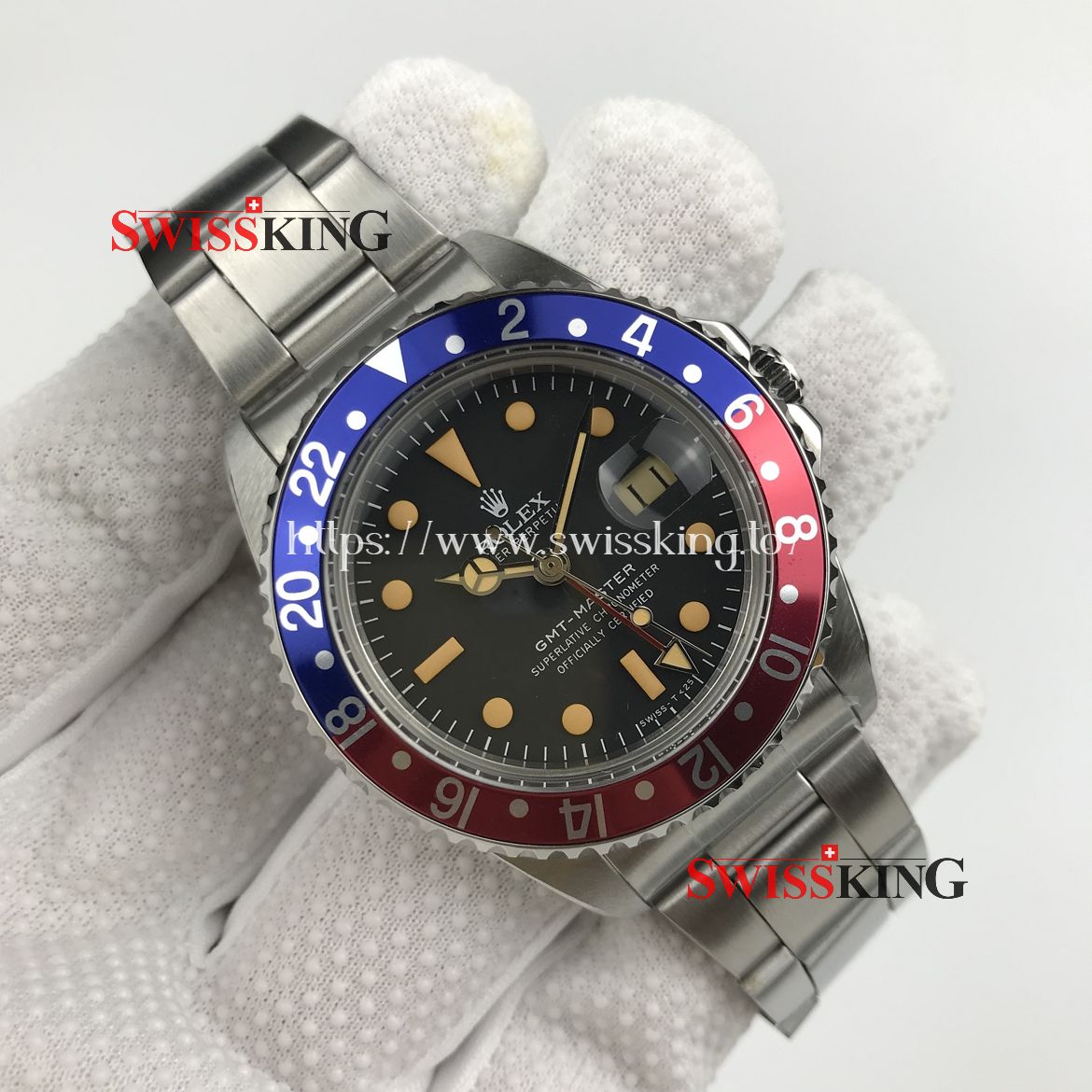 ROLEX GMT MASTER II VINTAGE JUBILEE BRACELET BLUE & RED BEZEL