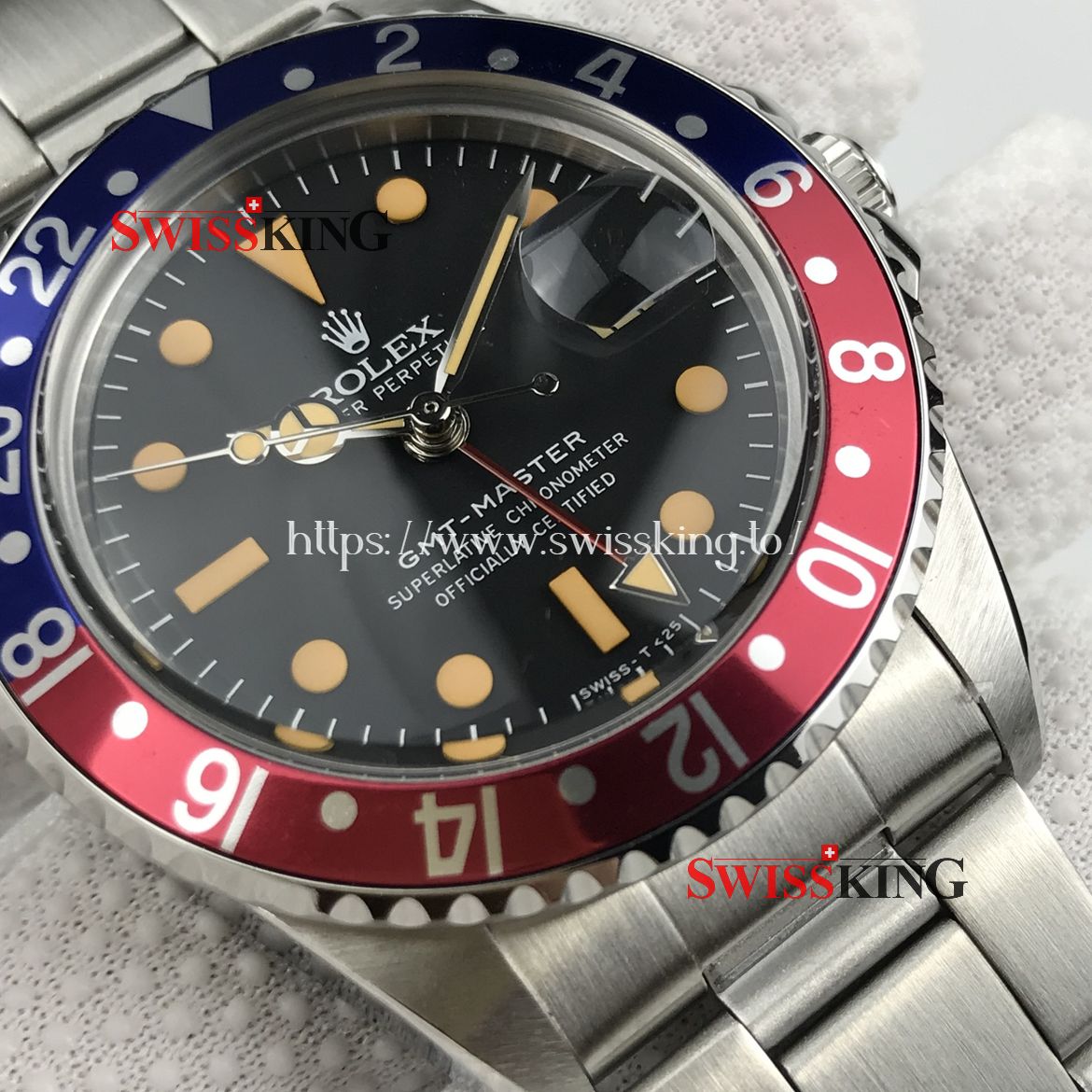 ROLEX GMT MASTER II VINTAGE JUBILEE BRACELET BLUE & RED BEZEL