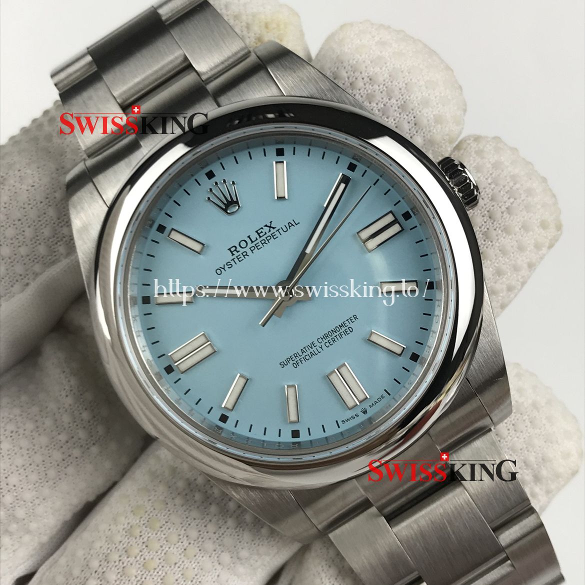 ROLEX OYSTER PERPETUAL 41MM 124300 TURQUOISE BLUE DIAL