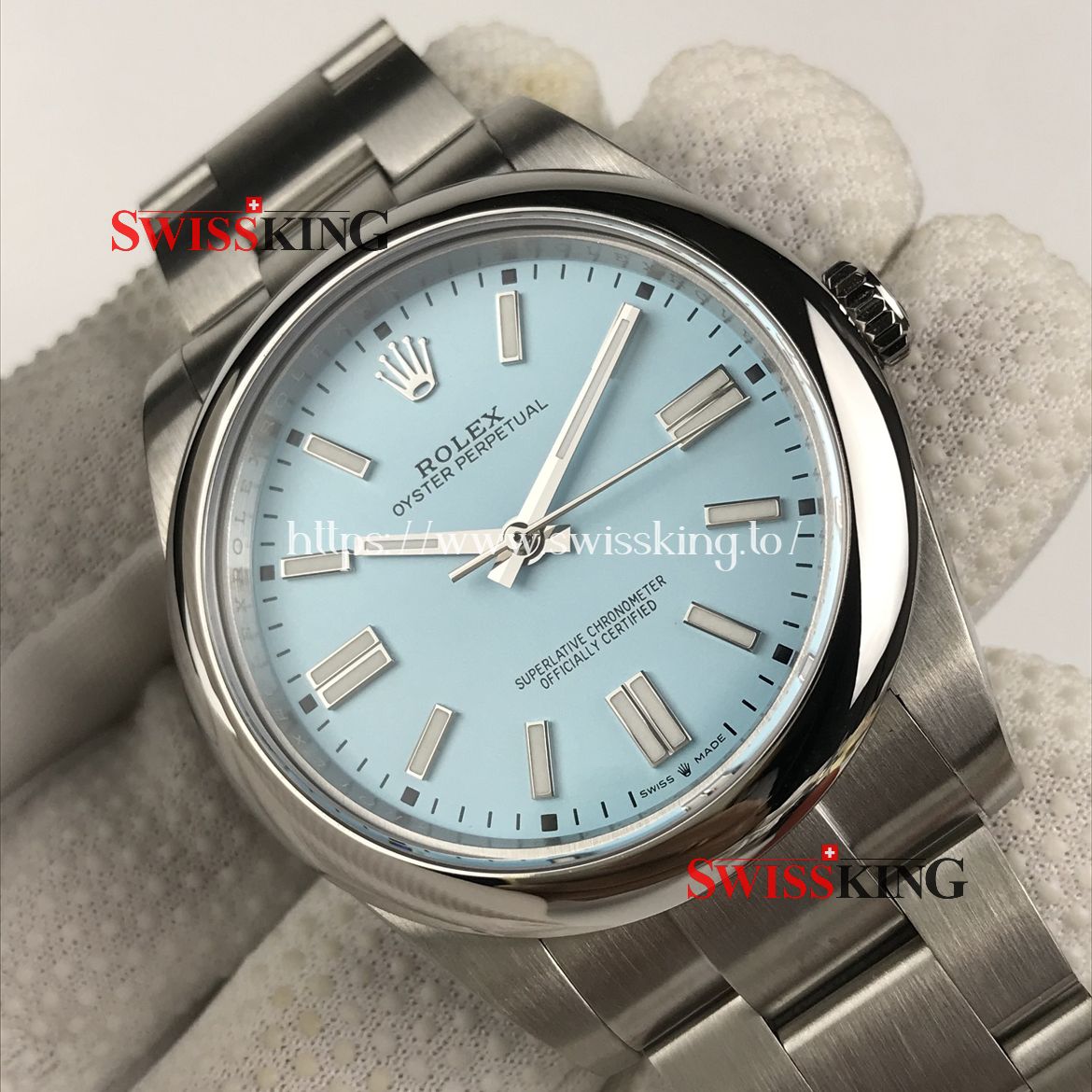 ROLEX OYSTER PERPETUAL 41MM 124300 TURQUOISE BLUE DIAL