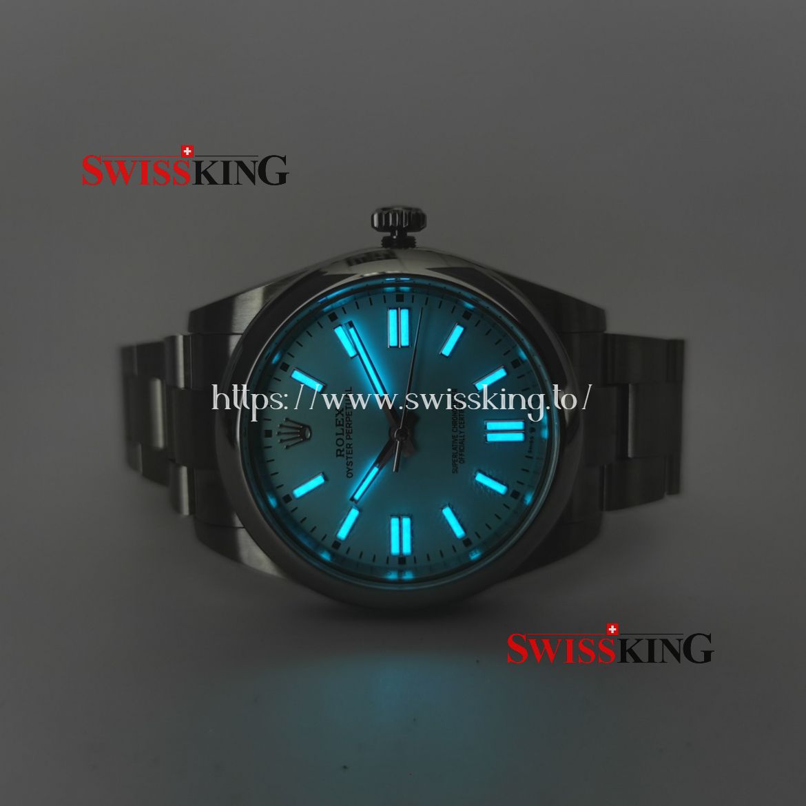 ROLEX OYSTER PERPETUAL 41MM 124300 TURQUOISE BLUE DIAL