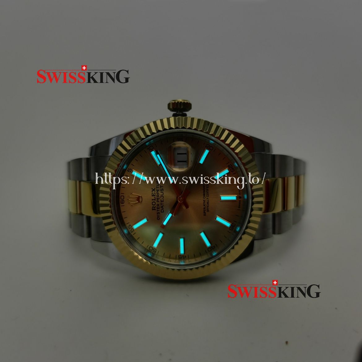 ROLEX DATEJUST II 116333 FLUTED BEZEL OYSTER BRACELET CHAMPAGNE DIAL