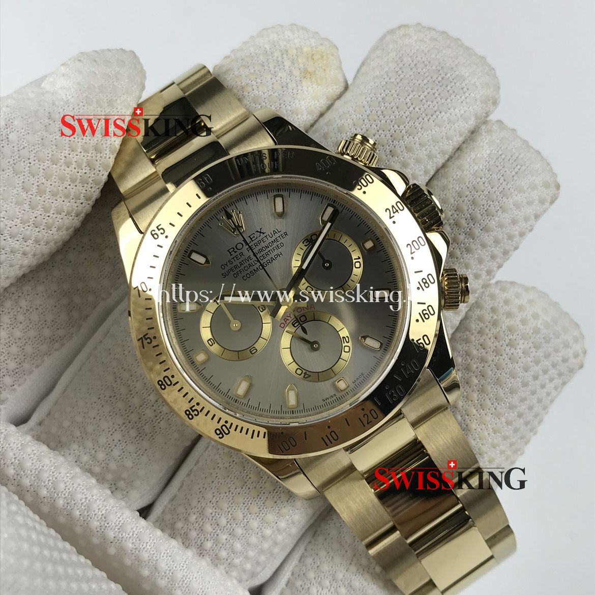 ROLEX DAYTONA 116508 YELLOW GOLD GREY DIAL