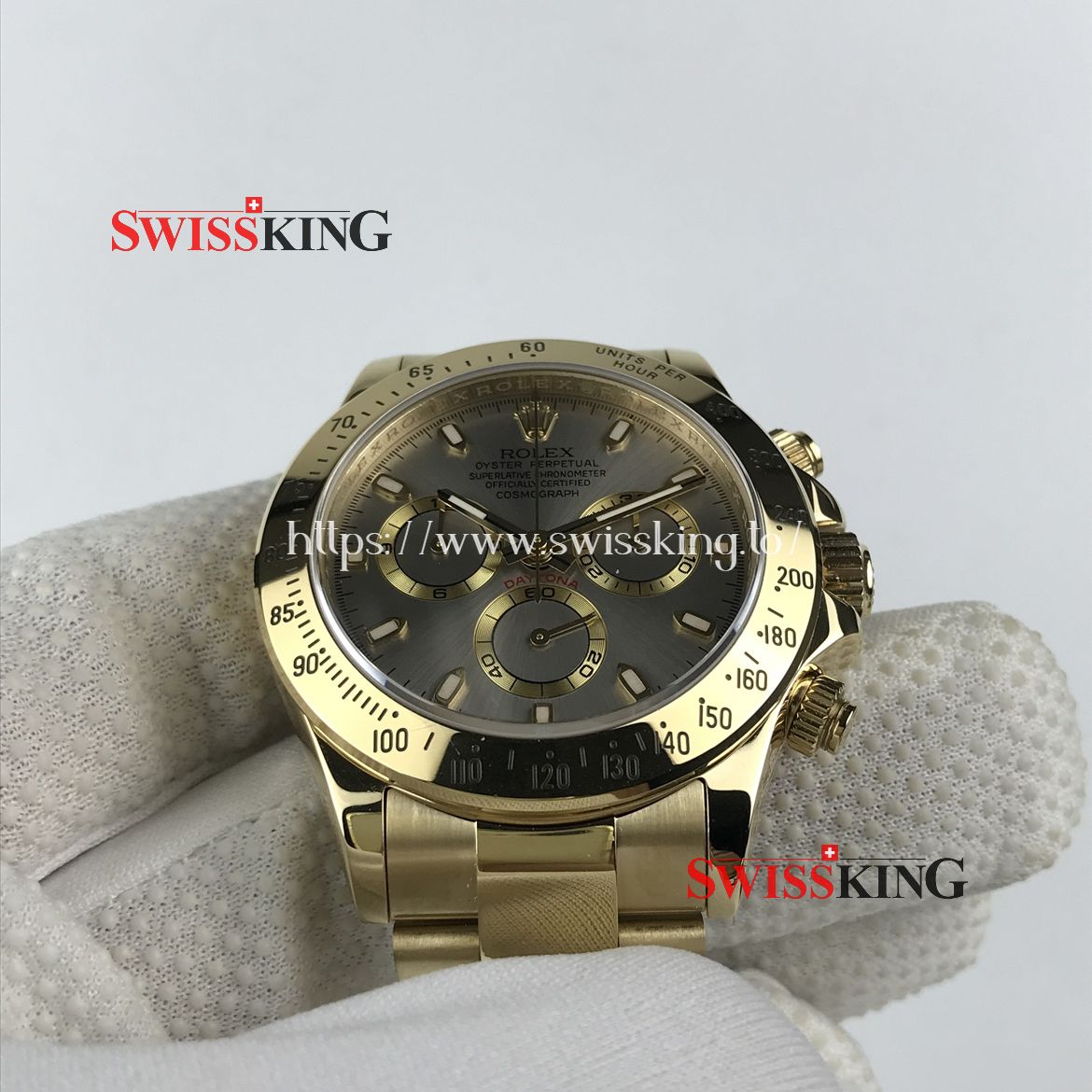 ROLEX DAYTONA 116508 YELLOW GOLD GREY DIAL
