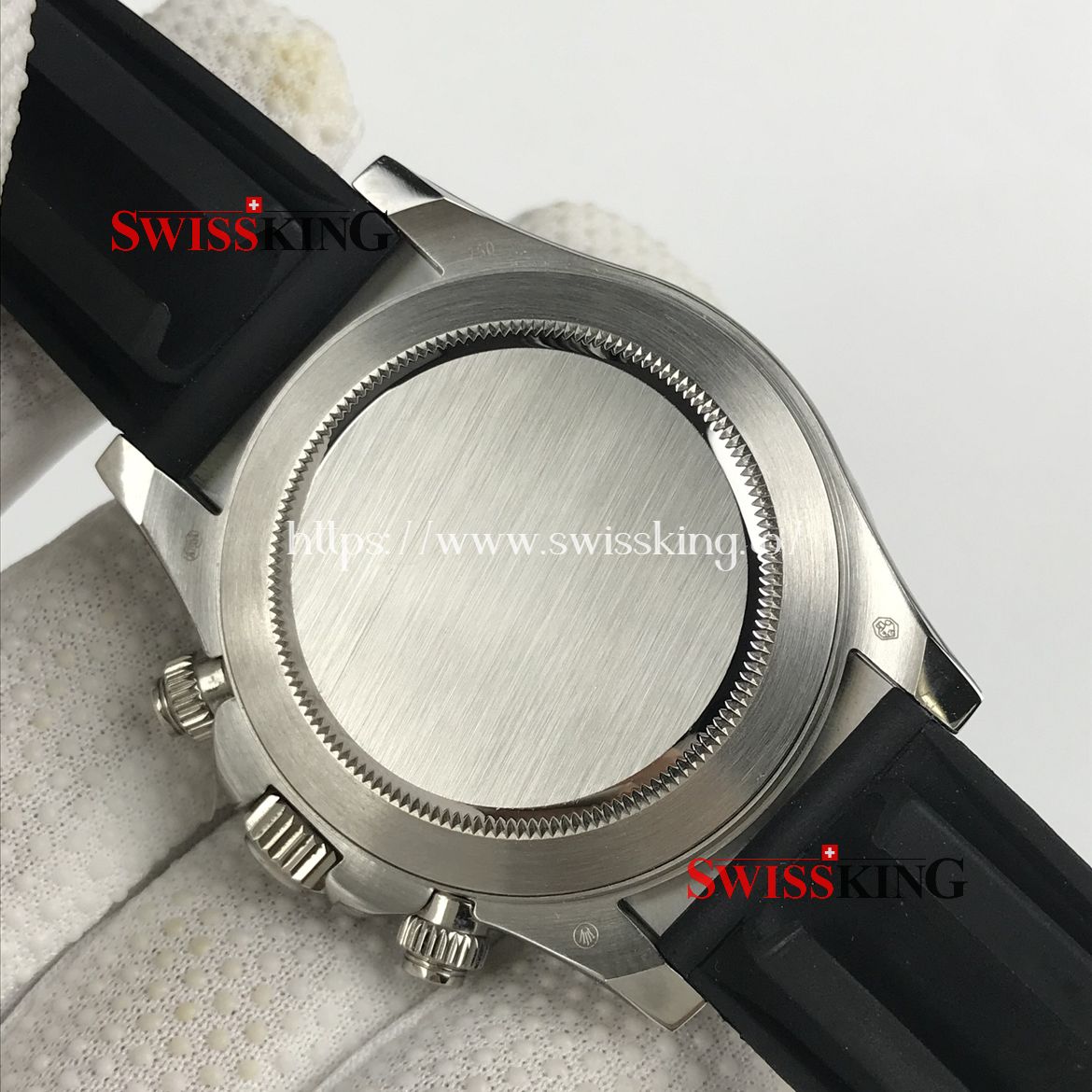 ROLEX DAYTONA 116519LN CERAMIC BEZEL BLACK DIAL RUBBER STRAP