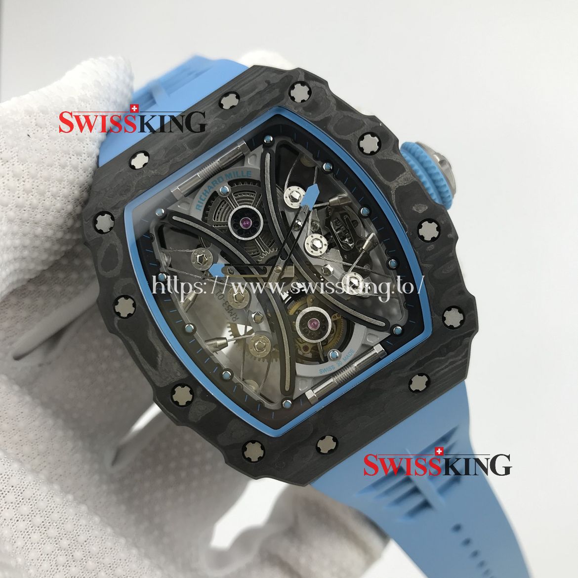 RICHARD MILLE RM 53-01 PABLO MAC DONOUGH TOUBILLON BLUE RUBBER STRAP