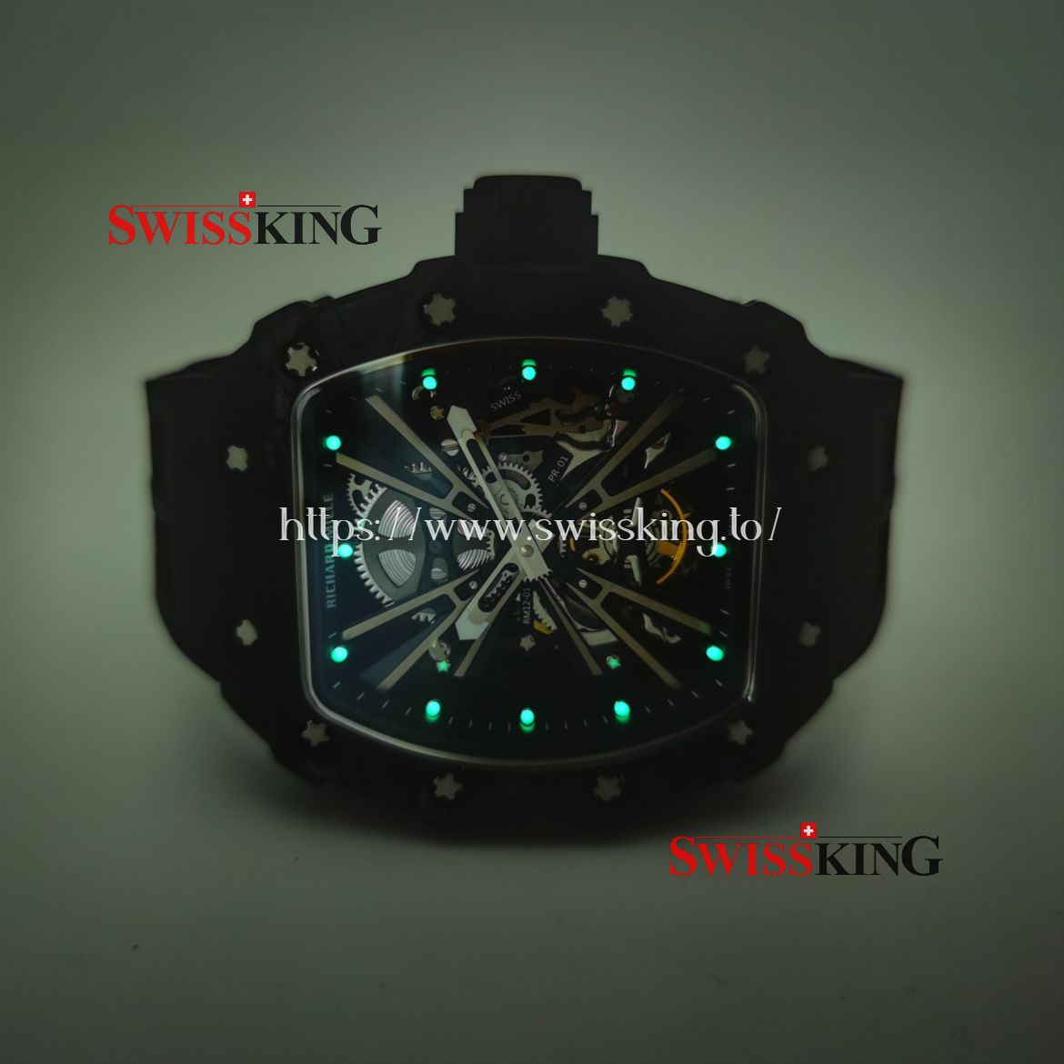 RICHARD MILLE RM 12-01 TOURBILLON BLACK SKELETON DIAL