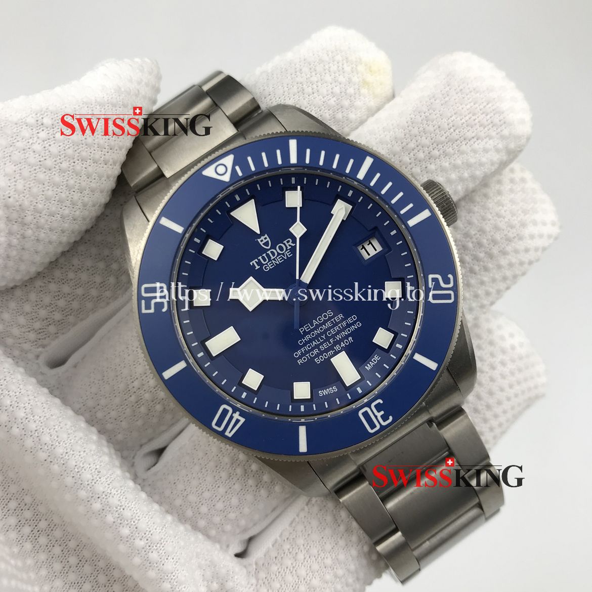 TUDOR PELAGOS TITANIUM SWISS AUTOMATIC BLUE DIAL