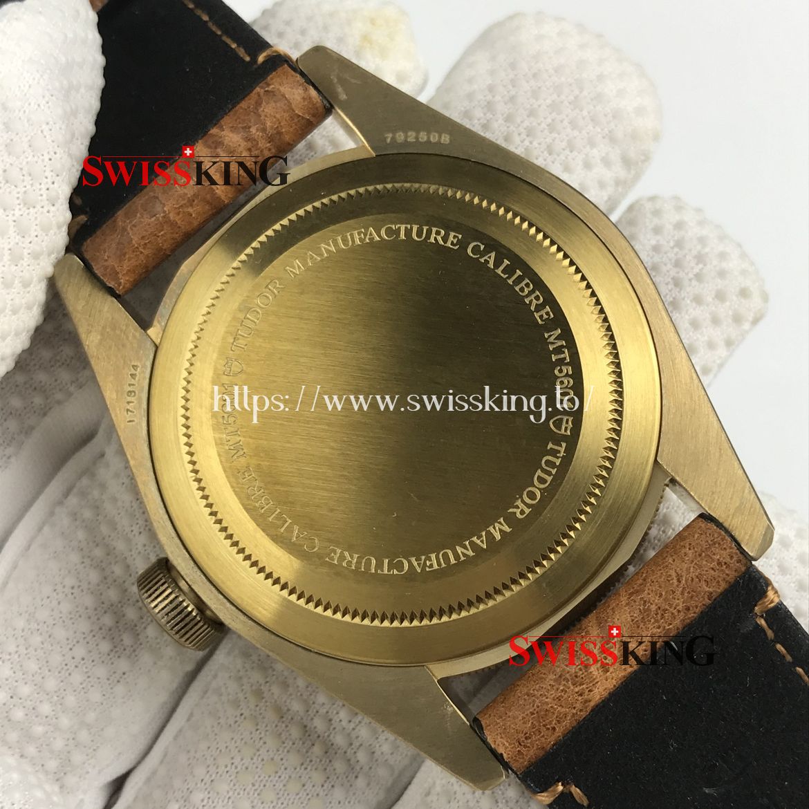 TUDOR HERITAGE BLACK BAY BRONZE SWISS AUTOMATIC BROWN LEATHER STRAP